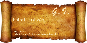 Gabel István névjegykártya