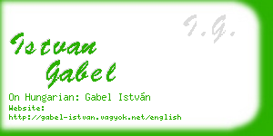 istvan gabel business card